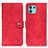 Funda de Cuero Cartera con Soporte Carcasa A07D para Motorola Moto Edge 20 Lite 5G Rojo