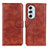 Funda de Cuero Cartera con Soporte Carcasa A07D para Motorola Moto Edge X30 5G Marron