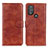 Funda de Cuero Cartera con Soporte Carcasa A07D para Motorola Moto G Play (2023) Marron