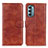 Funda de Cuero Cartera con Soporte Carcasa A07D para Motorola Moto G Stylus (2022) 4G Marron