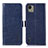 Funda de Cuero Cartera con Soporte Carcasa A07D para Nokia C110 Azul