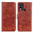 Funda de Cuero Cartera con Soporte Carcasa A07D para Nokia C22 Marron