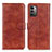 Funda de Cuero Cartera con Soporte Carcasa A07D para Nokia G11 Marron