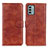 Funda de Cuero Cartera con Soporte Carcasa A07D para Nokia G22 Marron