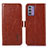 Funda de Cuero Cartera con Soporte Carcasa A07D para Nokia G310 5G Marron