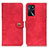 Funda de Cuero Cartera con Soporte Carcasa A07D para Oppo A16 Rojo