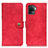 Funda de Cuero Cartera con Soporte Carcasa A07D para Oppo Reno5 Lite Rojo