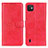 Funda de Cuero Cartera con Soporte Carcasa A07D para Wiko Y82 Rojo