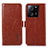 Funda de Cuero Cartera con Soporte Carcasa A07D para Xiaomi Mi 13T 5G Marron