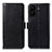 Funda de Cuero Cartera con Soporte Carcasa A07D para Xiaomi Poco C65 Negro