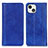 Funda de Cuero Cartera con Soporte Carcasa A08 para Apple iPhone 13 Azul