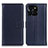 Funda de Cuero Cartera con Soporte Carcasa A08D para Huawei Honor X6a Azul