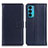 Funda de Cuero Cartera con Soporte Carcasa A08D para Motorola Moto Edge 20 5G Azul