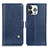 Funda de Cuero Cartera con Soporte Carcasa A09 para Apple iPhone 14 Pro Azul