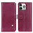 Funda de Cuero Cartera con Soporte Carcasa A09 para Apple iPhone 14 Pro Morado