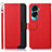 Funda de Cuero Cartera con Soporte Carcasa A09D para Huawei Honor 90 Lite 5G Rojo