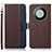 Funda de Cuero Cartera con Soporte Carcasa A09D para Huawei Mate 60 Marron