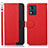 Funda de Cuero Cartera con Soporte Carcasa A09D para Motorola Moto E13 Rojo