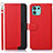 Funda de Cuero Cartera con Soporte Carcasa A09D para Motorola Moto Edge 20 Lite 5G Rojo