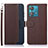 Funda de Cuero Cartera con Soporte Carcasa A09D para Motorola Moto Edge 40 Neo 5G Marron