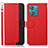 Funda de Cuero Cartera con Soporte Carcasa A09D para Motorola Moto Edge 40 Neo 5G Rojo