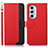 Funda de Cuero Cartera con Soporte Carcasa A09D para Motorola Moto Edge Plus (2022) 5G Rojo