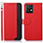 Funda de Cuero Cartera con Soporte Carcasa A09D para Motorola Moto Edge Plus (2023) 5G Rojo