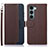 Funda de Cuero Cartera con Soporte Carcasa A09D para Motorola Moto Edge S30 5G Marron