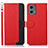 Funda de Cuero Cartera con Soporte Carcasa A09D para Motorola Moto G 5G (2023) Rojo