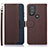 Funda de Cuero Cartera con Soporte Carcasa A09D para Motorola Moto G Play Gen 2 Marron