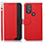 Funda de Cuero Cartera con Soporte Carcasa A09D para Motorola Moto G Play Gen 2 Rojo