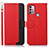 Funda de Cuero Cartera con Soporte Carcasa A09D para Motorola Moto G31 Rojo