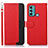 Funda de Cuero Cartera con Soporte Carcasa A09D para Motorola Moto G40 Fusion Rojo