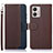 Funda de Cuero Cartera con Soporte Carcasa A09D para Motorola Moto G53 5G Marron