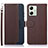 Funda de Cuero Cartera con Soporte Carcasa A09D para Motorola Moto G54 5G Marron