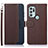 Funda de Cuero Cartera con Soporte Carcasa A09D para Motorola Moto G60s Marron