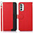 Funda de Cuero Cartera con Soporte Carcasa A09D para Motorola Moto G71s 5G Rojo