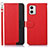 Funda de Cuero Cartera con Soporte Carcasa A09D para Motorola Moto G73 5G Rojo