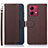 Funda de Cuero Cartera con Soporte Carcasa A09D para Motorola Moto G84 5G Marron