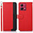 Funda de Cuero Cartera con Soporte Carcasa A09D para Motorola Moto G84 5G Rojo