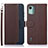 Funda de Cuero Cartera con Soporte Carcasa A09D para Nokia C12 Marron