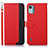 Funda de Cuero Cartera con Soporte Carcasa A09D para Nokia C12 Plus Rojo