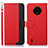 Funda de Cuero Cartera con Soporte Carcasa A09D para Nokia C200 Rojo