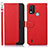 Funda de Cuero Cartera con Soporte Carcasa A09D para Nokia C21 Plus Rojo