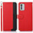 Funda de Cuero Cartera con Soporte Carcasa A09D para Nokia G60 5G Rojo