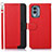 Funda de Cuero Cartera con Soporte Carcasa A09D para Nokia X30 5G Rojo