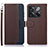 Funda de Cuero Cartera con Soporte Carcasa A09D para OnePlus 10T 5G Marron