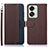 Funda de Cuero Cartera con Soporte Carcasa A09D para OnePlus Nord 2T 5G Marron