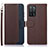 Funda de Cuero Cartera con Soporte Carcasa A09D para Oppo A53s 5G Marron