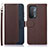 Funda de Cuero Cartera con Soporte Carcasa A09D para Oppo A74 5G Marron